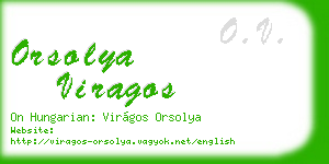 orsolya viragos business card